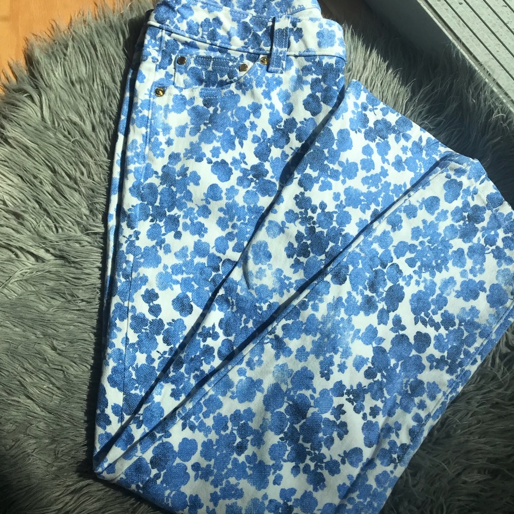 SALE💥 MK Floral Ankle Crop Slim Fit Jeans